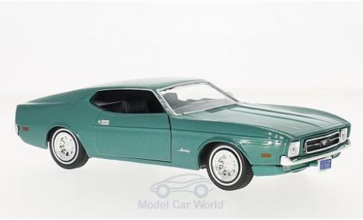 Diecast model cars Ford Mustang 1/24 Motormax Sportsroof metallic green 1971 Ford Mustang 1/24 Motormax Sportsroof metallic green 1971 diecast model cars