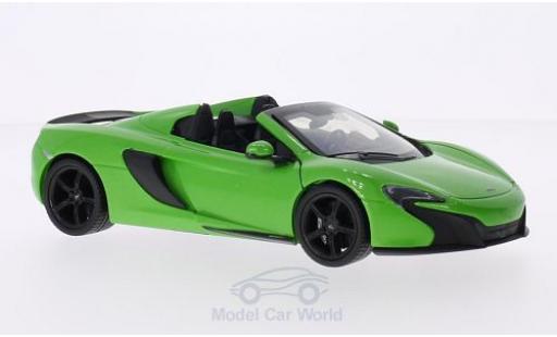 McLaren 650 1/24 Motormax S Spider metallic green diecast model cars