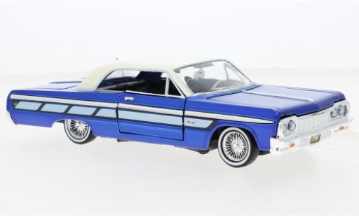 Chevrolet Impala 1/24 Motormax metallise blue/beige 1964 diecast model cars
