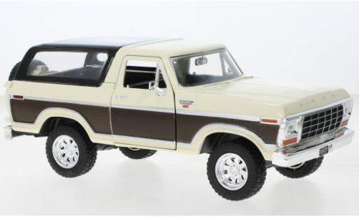 Diecast model cars Ford Bronco 1/24 Motormax Ranger XLT beige/brun 1978 Ford Bronco 1/24 Motormax Ranger XLT beige/brun 1978 diecast model cars