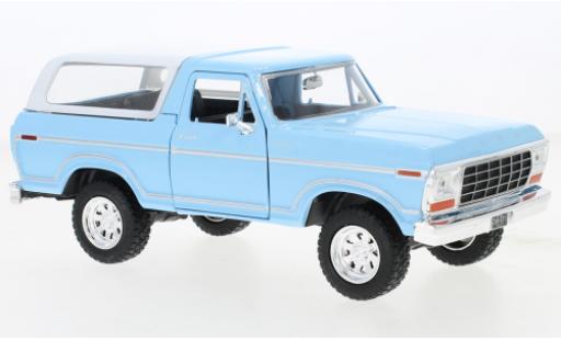Diecast model cars Ford Bronco 1/24 Motormax Ranger XLT blue/white 1978 Ford Bronco 1/24 Motormax Ranger XLT blue/white 1978 diecast model cars