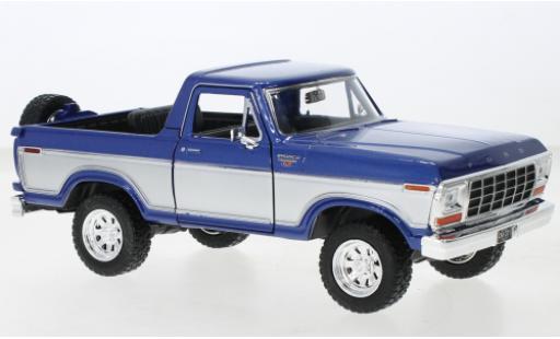 Diecast model cars Ford Bronco 1/24 Motormax Ranger XLT metallise blue/d 1978 Ford Bronco 1/24 Motormax Ranger XLT metallise blue/d 1978 diecast model cars