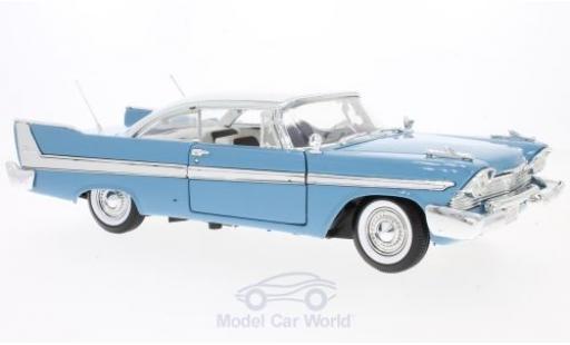 Diecast model cars Plymouth Fury 1/18 Motormax blue/white 1958 Plymouth Fury 1/18 Motormax blue/white 1958 diecast model cars