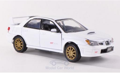 Subaru Impreza 1/24 Motormax WRX STi white diecast model cars