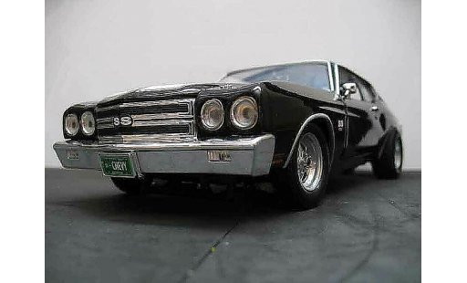 Chevrolet Chevelle tuning 1/18 Ertl 1970 ss black jantes drag diecast model cars