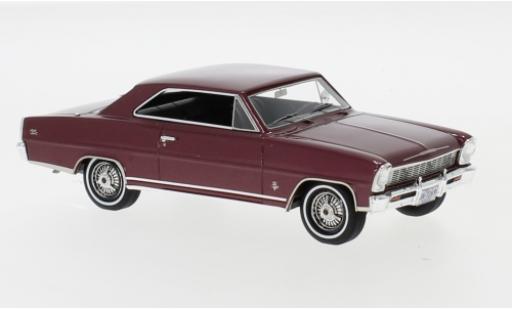 Diecast model cars Chevrolet Nova 1/43 Neo SS Hardtop metallic red 1966 Chevrolet Nova 1/43 Neo SS Hardtop metallic red 1966 diecast model cars