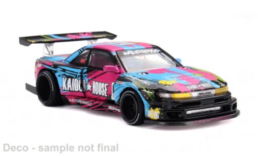 Nissan Silvia 1/64 Mini GT S13-R Kaido Splash V1 schwarz/Dekor 1991 1:64 diecast model cars