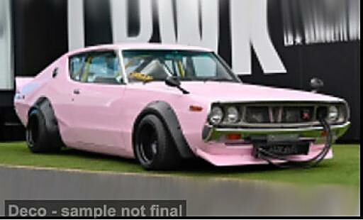 Diecast model cars Nissan Skyline GT-R (KPGC110) rosa 1972 1/43 Solido