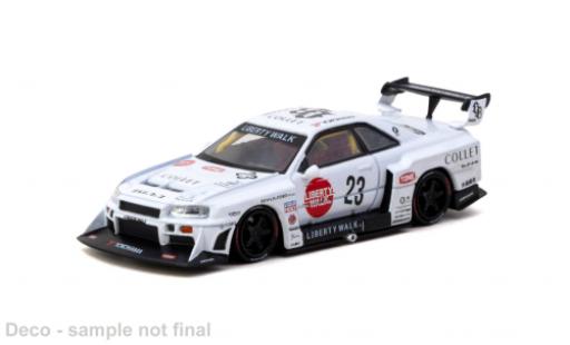 Nissan Skyline 1/64 Tarmac Works GTR (R34) weiss 2025 #23 1:64 diecast model cars