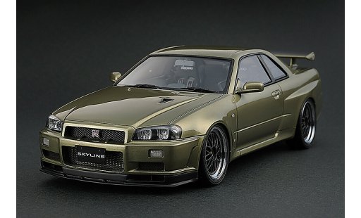 Nissan Skyline R34 1/18 Ignition Model GTR V-spec II Millennium Jade IG0163 diecast model cars