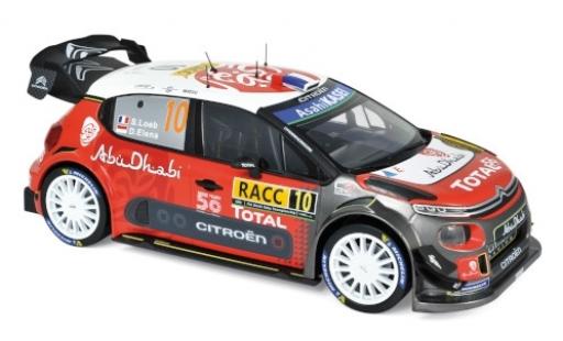 Citroen C3 1/18 Norev WRC No.10 Total Rallye WM Rallye Catalunya 2018 S.Loeb/D.Elena diecast model cars