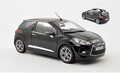 DS Automobiles DS3 1/18 Norev Citroen Cabrio black 2013 Verdeck in 3 Positionen darstellbar diecast model cars