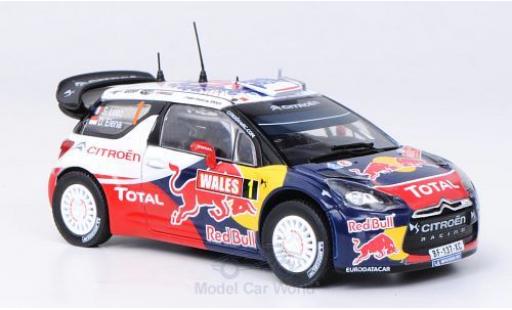 Diecast model cars DS Automobiles DS3 1/43 Norev Citroen WRC No.1 Red Bull -Total Rallye WM Rallye Großbritannien 2011 S.Loeb/D.Elena DS Automobiles DS3 1/43 Norev Citroen WRC No.1 Red Bull -Total Rallye WM Rallye Großbritannien 2011 S.Loeb/D.Elena diecast model cars