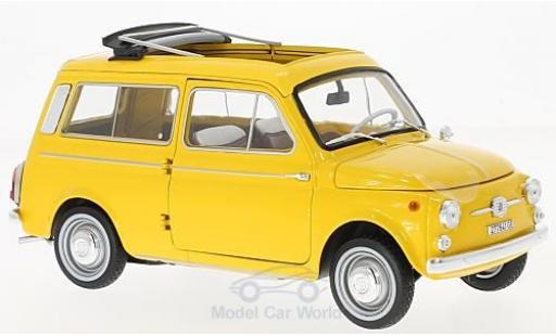 Fiat 500 L 1/18 Norev Giardiniera yellow 1968 diecast model cars