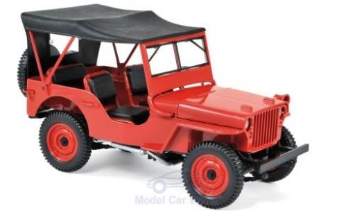Jeep Willys 1/18 Norev red 1942 diecast model cars