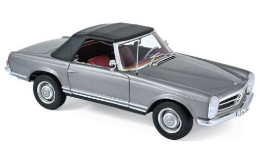 Diecast model cars Mercedes 230 1/18 Norev SL (W113) metallic anthrazit 1963 SoftTop couché ein Mercedes 230 1/18 Norev SL (W113) metallic anthrazit 1963 SoftTop couché ein diecast model cars