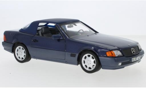 Mercedes 500 1/18 Norev SL (R129) metallic blue 1989 diecast model cars