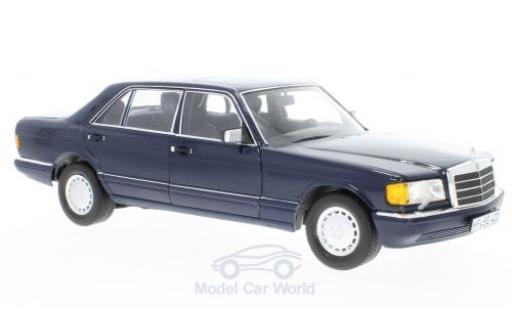 Mercedes 560 SEL 1/18 Norev SEL (W126) blue 1991 diecast model cars