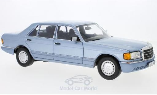 Mercedes 560 SEL 1/18 Norev SEL (W126) metallic blue 1991 diecast model cars