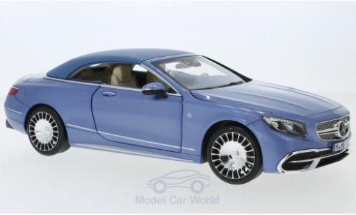 Diecast model cars Mercedes Classe S 1/18 Norev Maybach S650 Cabriolet metallic blue 2018 SoftTop liegt ein Mercedes Classe S 1/18 Norev Maybach S650 Cabriolet metallic blue 2018 SoftTop liegt ein diecast model cars