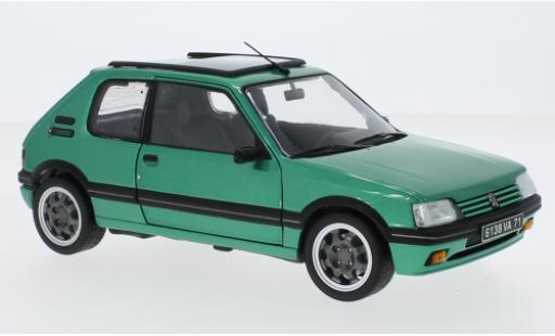Diecast model cars Peugeot 205 1/18 Norev GTI Griffe metallise green 1991 Peugeot 205 1/18 Norev GTI Griffe metallise green 1991 diecast model cars
