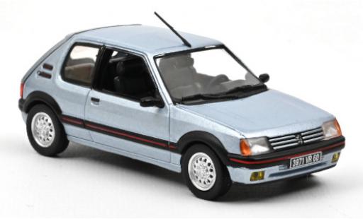 Peugeot 205 1/43 Norev GTI 1.6 metallic blue 1988 diecast model cars