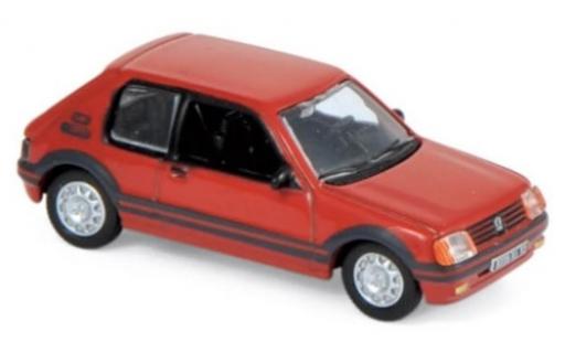Diecast model cars Peugeot 205 1/87 Norev GTI 1.9 red 1987 Peugeot 205 1/87 Norev GTI 1.9 red 1987 diecast model cars