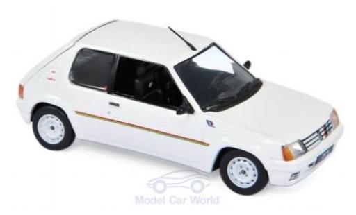 Peugeot 205 1/43 Norev Rallye white/Dekor 1988 diecast model cars