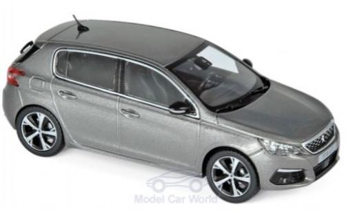 Peugeot 308 1/43 Norev GT metallic grey 2017 diecast model cars