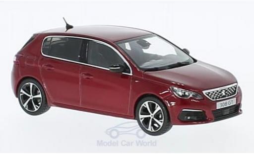 Peugeot 308 GT 1/43 Norev GT metallic red 2017 diecast model cars