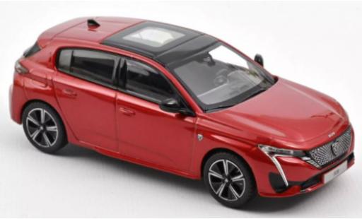 Peugeot 308 1/43 Norev GT metallic red 2021 diecast model cars