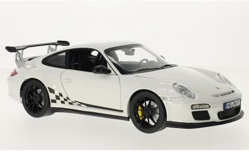Porsche 997 GT3 RS 1/18 Norev 911 GT3 RS white/Dekor 2010 diecast model cars