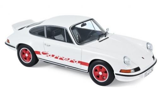 Porsche 911 1/18 Norev RS touring white/red 1973 diecast model cars
