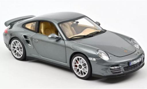 Porsche 997 Turbo 1/18 Norev 911 Turbo () metallic grey 2010 diecast model cars