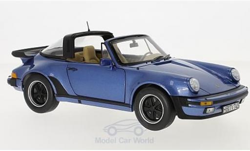 Porsche 930 Turbo 1/18 Norev 911 Turbo Targa metallic blue 1987 diecast model cars