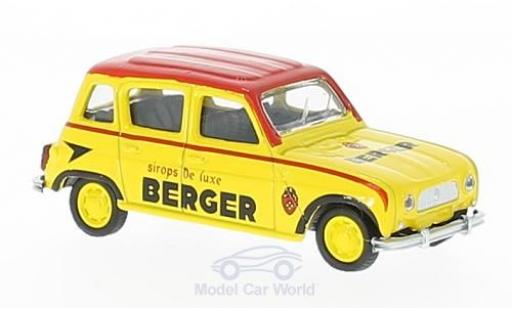 Diecast model cars Renault 4 L 1/64 Norev yellow/red Cycliste Berger (F) 196 Renault 4 L 1/64 Norev yellow/red Cycliste Berger (F) 196 diecast model cars