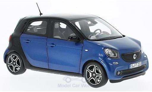 Smart ForFour 1/18 Norev forfour metallic blue/black 2015 diecast model cars