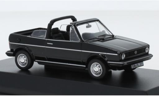 Volkswagen Golf 1/43 Norev I Cabriolet black 1981 Softtop couché avec diecast model cars