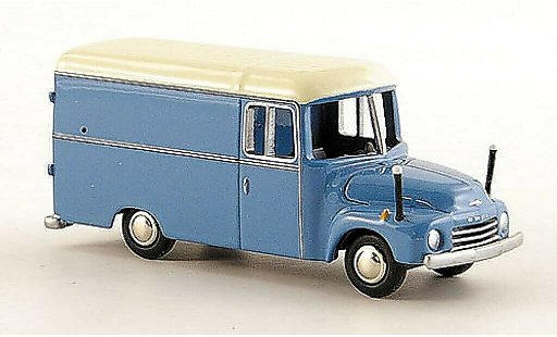 Opel Blitz Type B 1/87 Bub 1.75t van blue/white diecast model cars