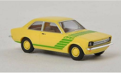 Opel Kadett C Swinger 1/87 Busch yellow/green 1977 diecast model cars