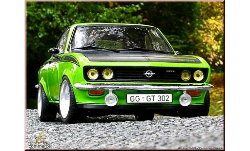 Opel Manta A 1/18 Norev gt/e green 1975 jantes bbs bords larges diecast model cars