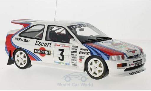 Diecast model cars Ford Escort 1/18 Ottomobile RS Cosworth Gr.A No.3 Martini Rallye Mille Miglia 1995 F.Cunico/S.Evangelisti Ford Escort 1/18 Ottomobile RS Cosworth Gr.A No.3 Martini Rallye Mille Miglia 1995 F.Cunico/S.Evangelisti diecast model cars