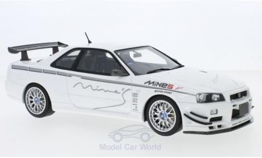 Nissan Skyline 1/18 Ottomobile GT-R (R34) MineS white RHD 2011 diecast model cars
