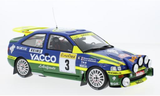 Diecast model cars Ford Escort 1/18 Ottomobile RS Cosworth No.3 Yacco Rallye WM Rallye Monte Carlo 1996 Ford Escort 1/18 Ottomobile RS Cosworth No.3 Yacco Rallye WM Rallye Monte Carlo 1996 diecast model cars