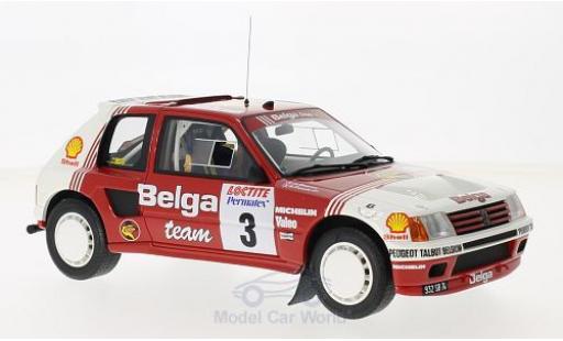 Diecast model cars Peugeot 205 Rallye 1/18 Ottomobile T16 Gruppe B No.3 Belga Rallye Ypres 1985 B.Darniche/A.Mahe Peugeot 205 Rallye 1/18 Ottomobile T16 Gruppe B No.3 Belga Rallye Ypres 1985 B.Darniche/A.Mahe diecast model cars