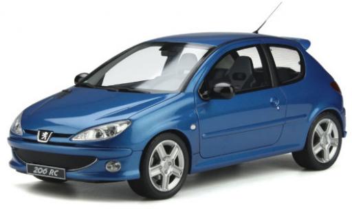 Peugeot 206 1/18 Ottomobile RC metallic blue 2003 diecast model cars