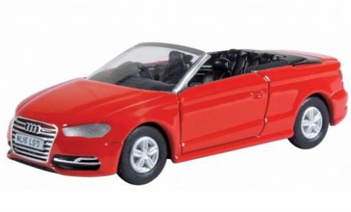 Audi S3 1/76 Oxford Cabriolet red RHD diecast model cars