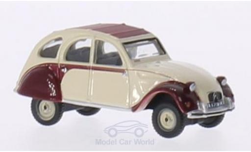 Diecast model cars Citroen 2CV 1/76 Oxford Dolly red/beige RHD Citroen 2CV 1/76 Oxford Dolly red/beige RHD diecast model cars
