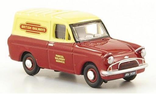 Diecast model cars Ford Anglia 1/76 Oxford Kastenwagen red/beige British Railways Ford Anglia 1/76 Oxford Kastenwagen red/beige British Railways diecast model cars