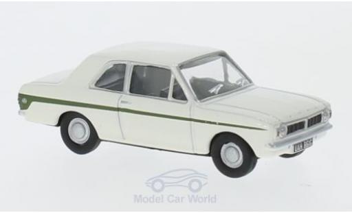 Ford Cortina 1/76 Oxford MK2 white/green RHD diecast model cars